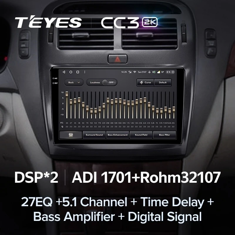 Штатная магнитола Teyes CC3 2K 4/64 Toyota Celsior XF30 (2000-2006) F1