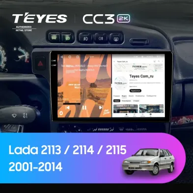 Штатная магнитола Teyes CC3 2K 6/128 Lada 2115 (2001-2014) F1