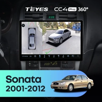 Штатная магнитола Teyes CC4 Pro 360 8/128 Hyundai Sonata EF рестайлинг (2001-2012) (11")