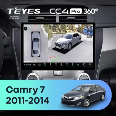 Штатная магнитола Teyes CC4 Pro 360 8/128 Toyota Camry 7 XV 50 55 (2011-2014) (черно-серая) F1 (11")