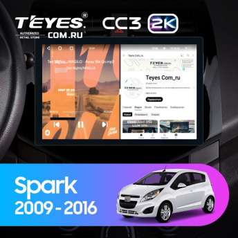 Штатная магнитола Teyes CC3 2K 4/32 Chevrolet Spark M300 (2009-2016) F1 (11&quot;)