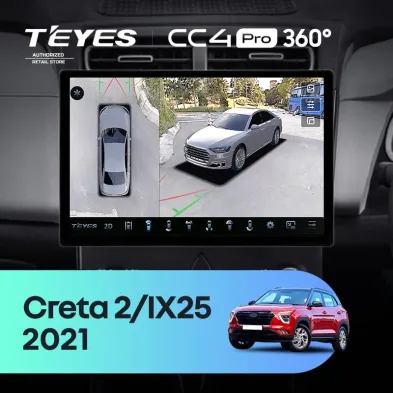 Штатная магнитола Teyes CC4 Pro 360 8/128 Hyundai Creta 2 2021+ (глянец) F2 (13")
