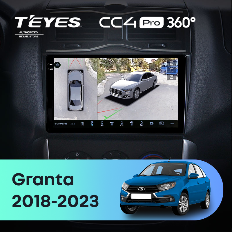 Штатная магнитола Teyes CC4 Pro 360 12/256 Lada Granta Cross (2018-2023)