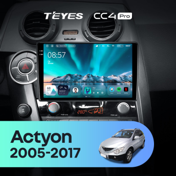 Штатная магнитола Teyes CC4 Pro 8/128 SsangYong Actyon Sports (2005-2017)