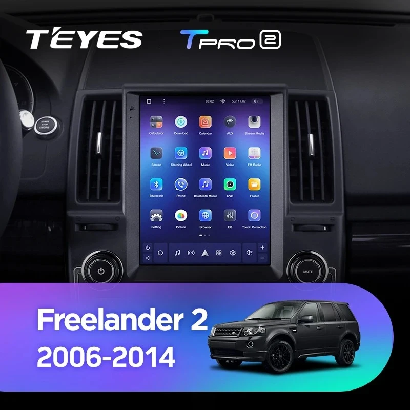 Штатная магнитола Tesla style Teyes TPRO 2 4/32 Land Rover Freelander 2 (2006-2012) Тип-A