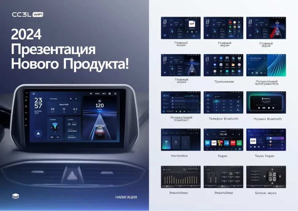 Штатная магнитола Teyes CC3L WiFi 2/32 Toyota Land Cruiser 100 (1998-2003) F4