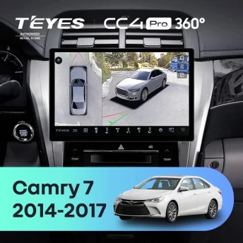 Штатная магнитола Teyes CC4 Pro 360 8/128 Toyota Camry 7 XV 50 55 (2014-2017) (11") F4