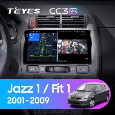 Штатная магнитола Teyes CC3 2K 4/64 Honda Fit 1 (2001-2009)