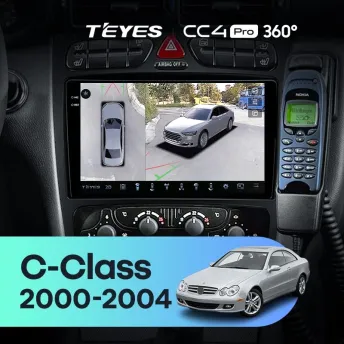 Штатная магнитола Teyes CC4 Pro 360 12/256 Mercedes-Benz C/CLK-Class S203 W203 W209 A209 (2000-2005) F1