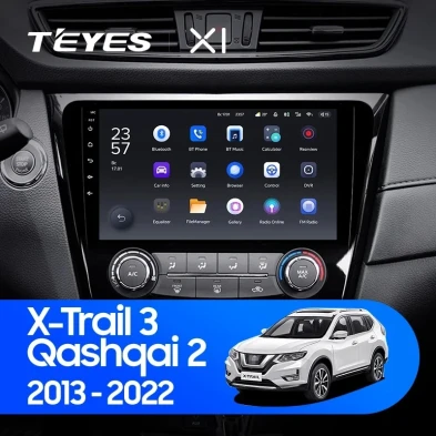 Штатная магнитола Teyes X1 4G 2/32 Nissan X-Trail 3 T32 (2013-2021) F2 климат контроль Тип-AB