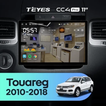 Штатная магнитола Teyes CC4 Pro 8/128 Volkswagen Touareg FL NF (2010-2018) Тип-B (11")