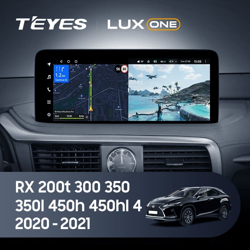 Штатная магнитола Teyes LUX ONE 4/32 Lexus RX200t RX300 RX350 RX350l RX450h RX450hl AL20 IV (2020-2021)