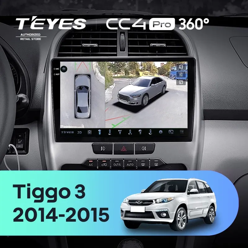 Штатная магнитола Teyes CC4 Pro 360 12/256 Chery Tiggo 3 (2014-2015)