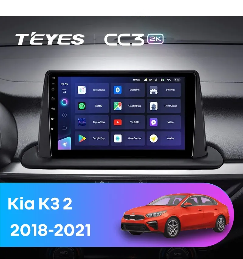Штатная магнитола Teyes CC3 2K 4/32 Kia K3 2 (2018-2021)