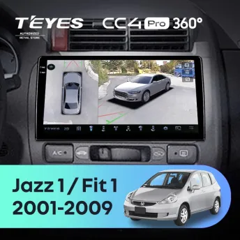 Штатная магнитола Teyes CC4 Pro 360 12/256 Honda Fit 1 (2001-2009)