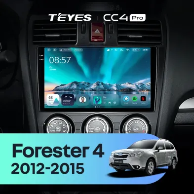 Штатная магнитола Teyes CC4 Pro 12/256 Subaru Forester 4 SJ (2012-2015) Тип-A