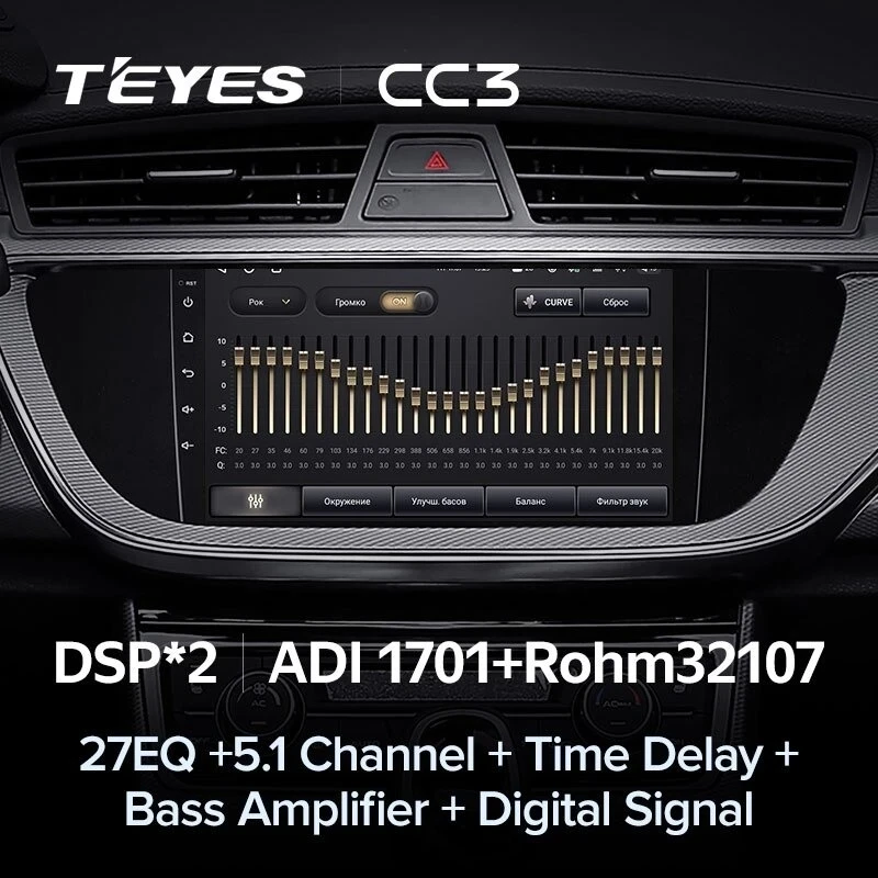 Штатная магнитола Teyes CC3 4/32 Geely Emgrand EC7 (2016-2020) F1
