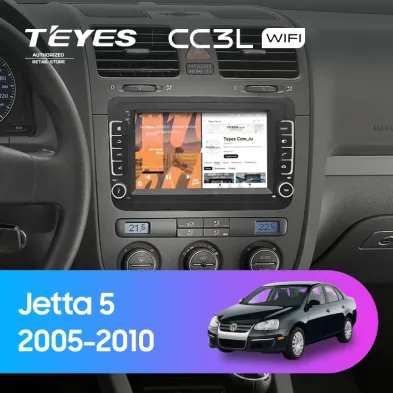 Штатная магнитола Teyes CC3L WiFi 2/32 Volkswagen Jetta 5 (2005-2010) (с кнопками) 7"