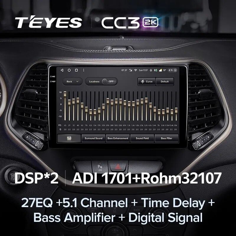 Штатная магнитола Teyes CC3 2K 6/128 Jeep Cherokee 5 KL (2014-2018)