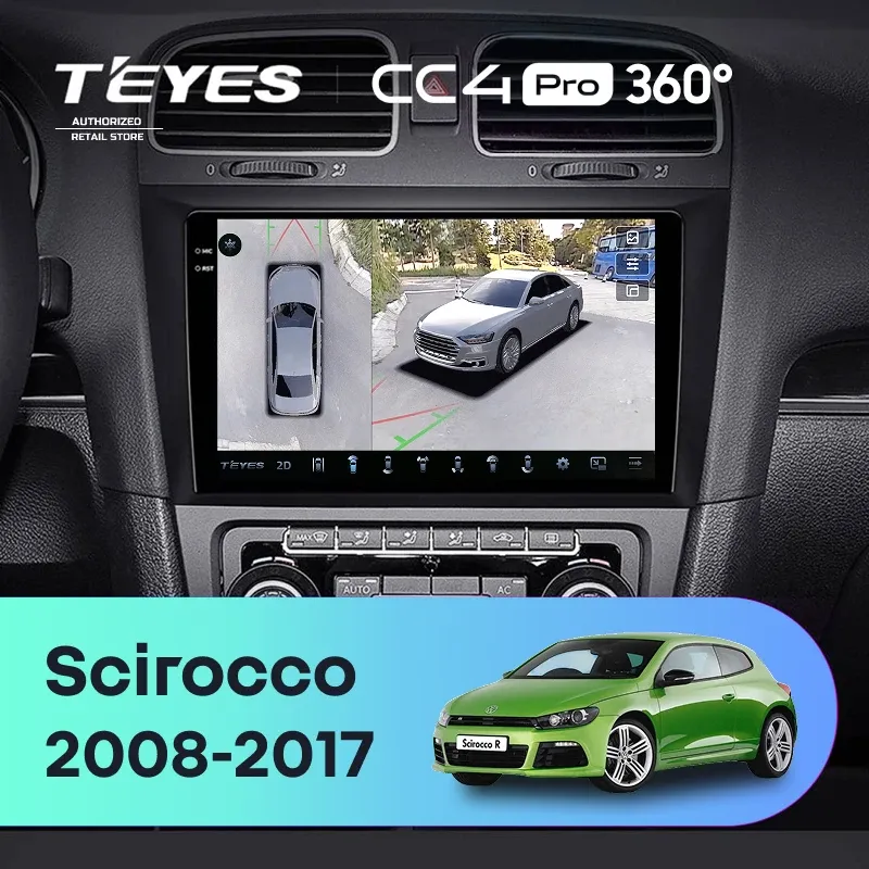 Штатная магнитола Teyes CC4 Pro 360 8/128 Volkswagen Scirocco (2008-2017)