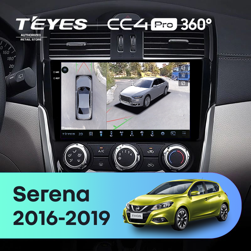 Штатная магнитола Teyes CC4 Pro 360 8/128 Nissan Serena (2016-2019) Тип-B