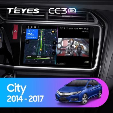 Штатная магнитола Teyes CC3 2K 4/64 Honda City (2014-2017) Тип-B