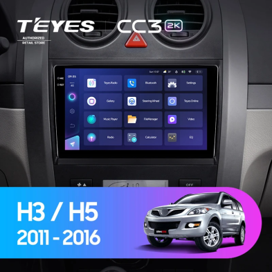 Штатная магнитола Teyes CC3 2K 360 6/128 Great Wall Hover H3 H5 (2011-2016)