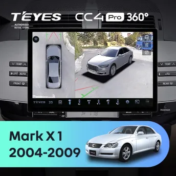 Штатная магнитола Teyes CC4 Pro 360 8/128 Toyota Mark X X120 (2004-2009) Правый руль (13")