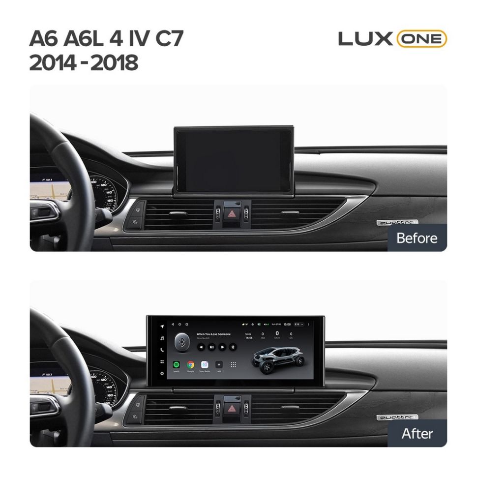 Штатная магнитола Teyes LUX ONE 6/128 Audi A6 A6L C7 (2014-2018)