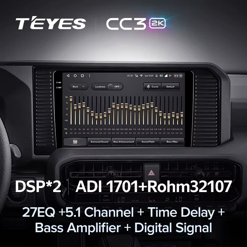 Штатная магнитола Teyes CC3 2K 4/64 Toyota Land Cruiser Prado 250 (2024-2026)