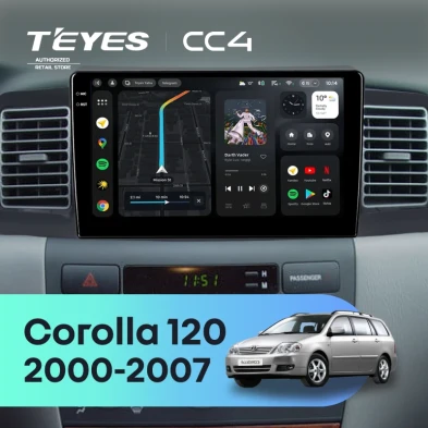 Штатная магнитола Teyes CC4 6/64 Toyota Corolla 120 (2000-2007) (черная) F1