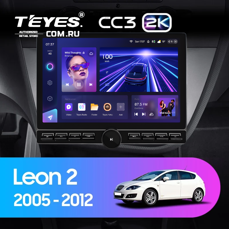 Штатная магнитола Teyes CC3 2K 6/128 Seat Leon (2005-2012) (13" с кнопками)