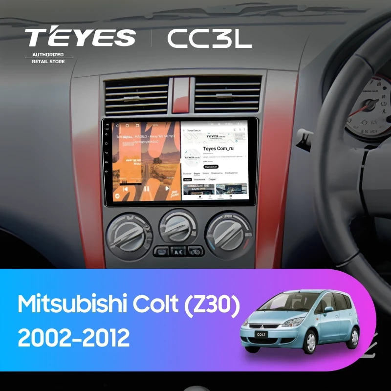 Штатная магнитола Teyes CC3L 4/32 Mitsubishi Colt (Z30) (2002-2012) Правый руль