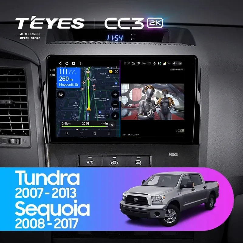 Штатная магнитола Teyes CC3 2K 4/32 Toyota Tundra XK50 (2007-2013)