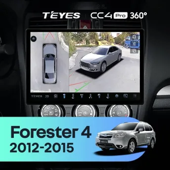 Штатная магнитола Teyes CC4 Pro 360 8/128 Subaru Forester 4 SJ (2012-2015) Тип-B (13")