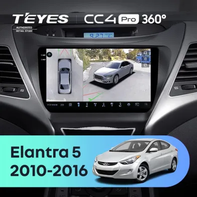 Штатная магнитола Teyes CC4 Pro 360 8/128 Hyundai Elantra 5 JK GD MD UD (2010-2016) F2