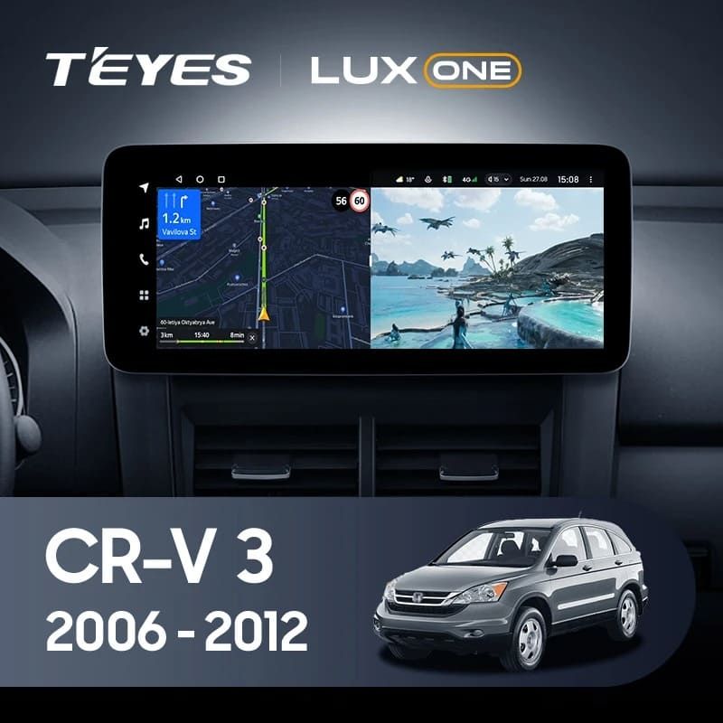 Штатная магнитола Teyes LUX ONE 4/32 Honda CR-V 3 RE (2006-2012)