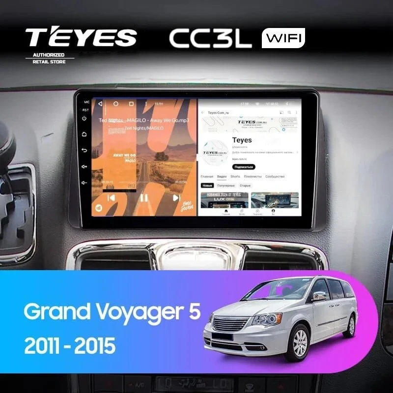 Штатная магнитола Teyes CC3L WiFi 2/32 Chrysler Grand Voyager 5 (2011-2015)