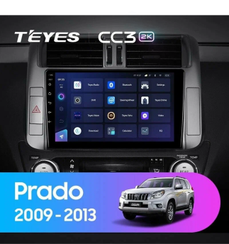 Штатная магнитола Teyes CC3 2K 4/64 Toyota Land Cruiser Prado 150 (2009-2013) F2 Тип-B