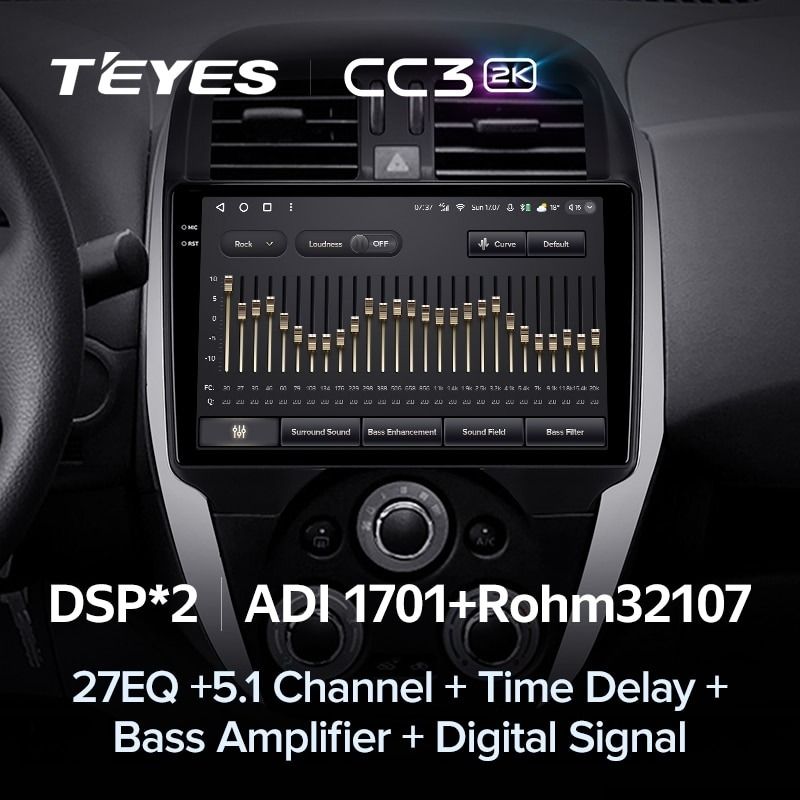 Штатная магнитола Teyes CC3 2K 6/128 Nissan Sunny (2014-2019) F1