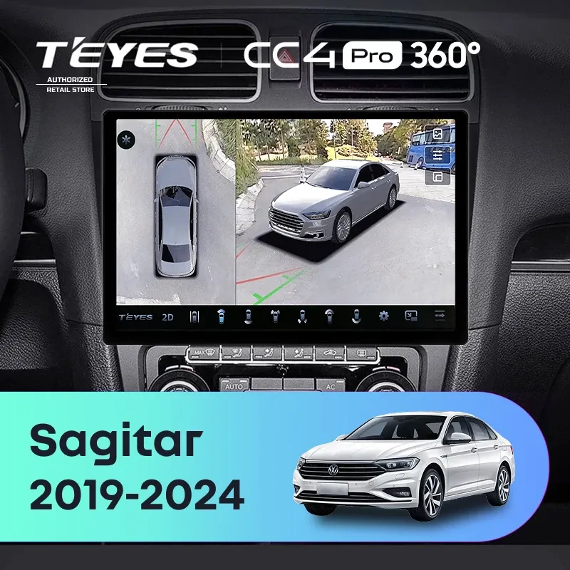 Штатная магнитола Teyes CC4 Pro 360 8/128 Volkswagen Sagitar (2019-2024) (11")