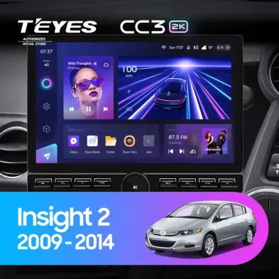 Штатная магнитола Teyes CC3 2K 6/128 Honda Insight 2 (2009-2014) Правый руль (13" с кнопками)