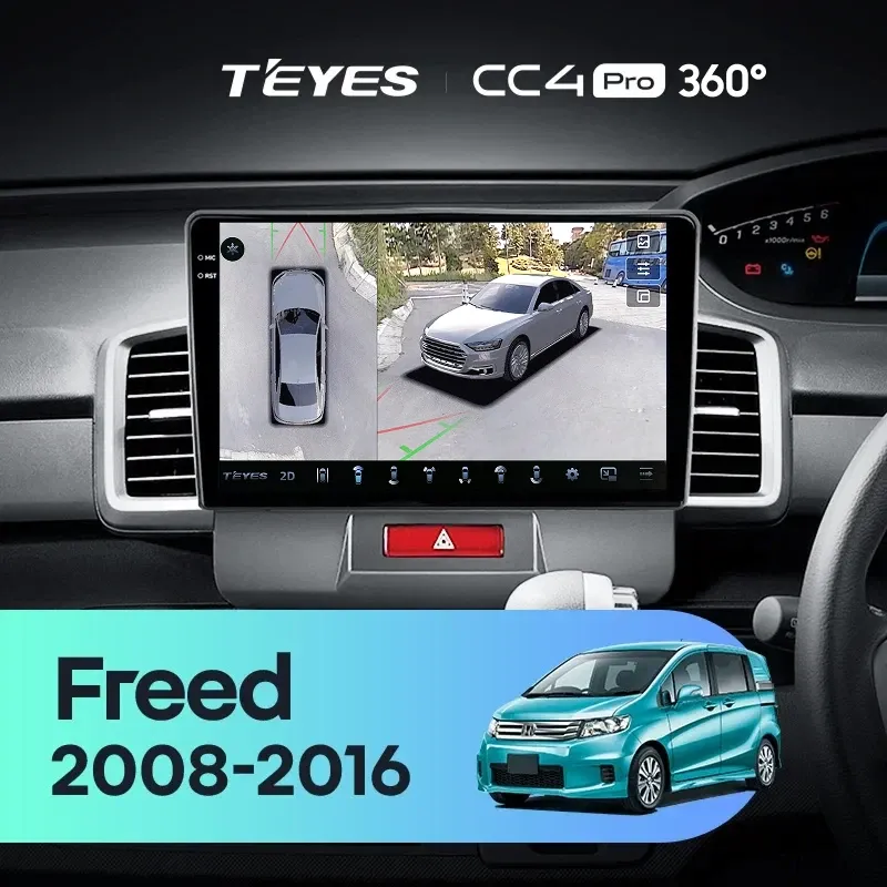 Штатная магнитола Teyes CC4 Pro 360 8/128 Honda Freed 1 (2008-2016) F1 Правый руль