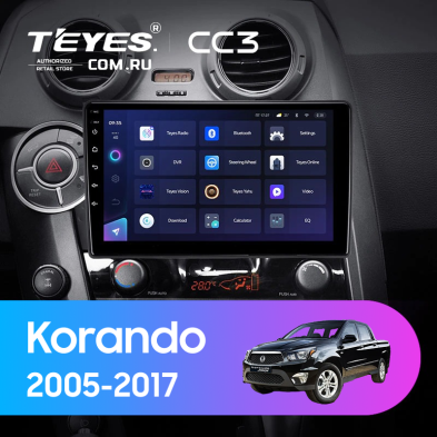 Штатная магнитола Teyes CC3 4/32 SsangYong Korando Sports (2005-2017)