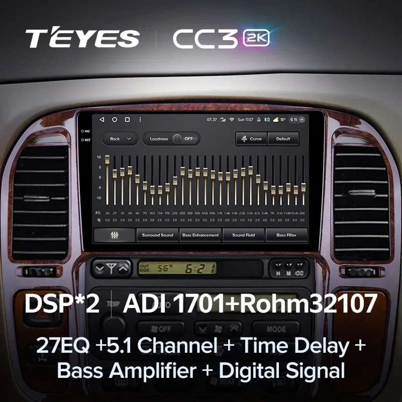 Штатная магнитола Teyes CC3 2K 4/32 Toyota Land Cruiser 100 (1998-2003) F3