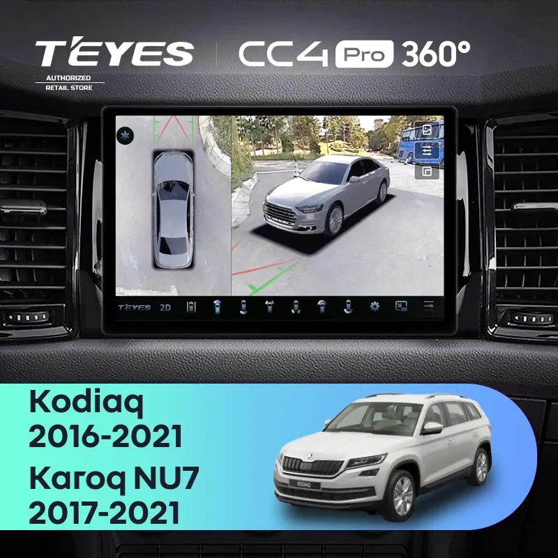 Штатная магнитола Teyes CC4 Pro 360 12/256 Skoda Kodiaq (2016-2021) Тип-A (11")