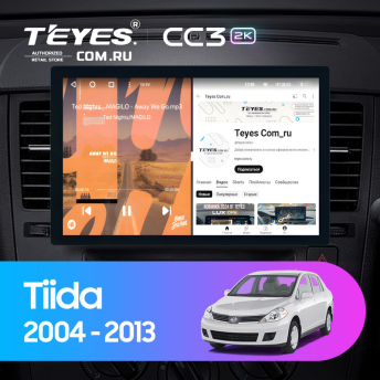 Штатная магнитола Teyes CC3 2K 6/128 Nissan Tiida C11 (2004-2013) F1 (11")