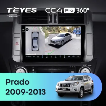 Штатная магнитола Teyes CC4 Pro 360 8/128 Toyota Land Cruiser Prado 150 (2009-2013) F1 Тип-A