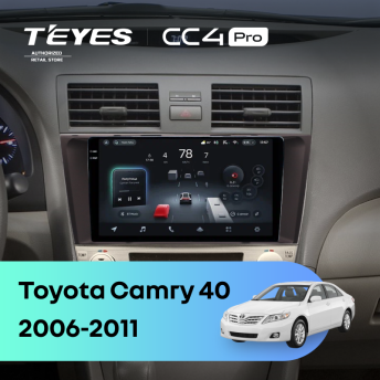 Штатная магнитола Teyes CC4 Pro 8/128 Toyota Camry 6 XV 40 (2006-2011) F3 (черная)