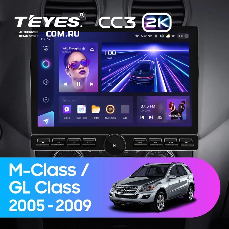 Штатная магнитола Teyes CC3 2K 6/128 Mercedes-Benz GL-Class (2005-2009) F1 (13" с кнопками)